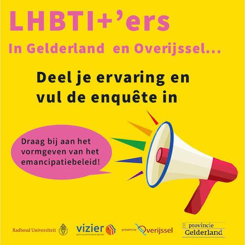 Lhbti+’ers in Overijssel of Gelderland, deel je ervaring!