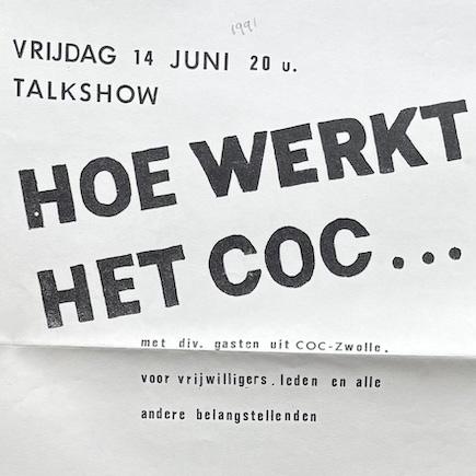 50 jaar COC Zwolle: wie helpt mee?