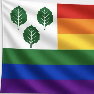 Regenboogvlaggenprotest bij gemeentehuis Oldebroek.